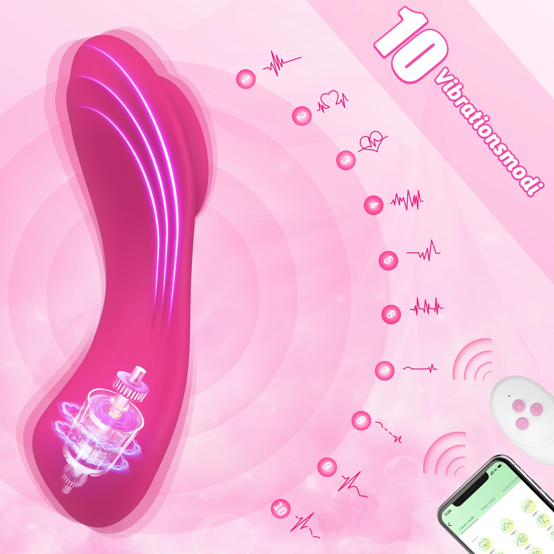 Juguete Sexual Para Parejas Vibrador Ultrafino, Vibrador Muerto Para Mujer, Vibrador Mariposa, Estimulador De Clitoris Para Ella, Vibradores Para Mujer Silenciosos Con App Y Mando A Distancia