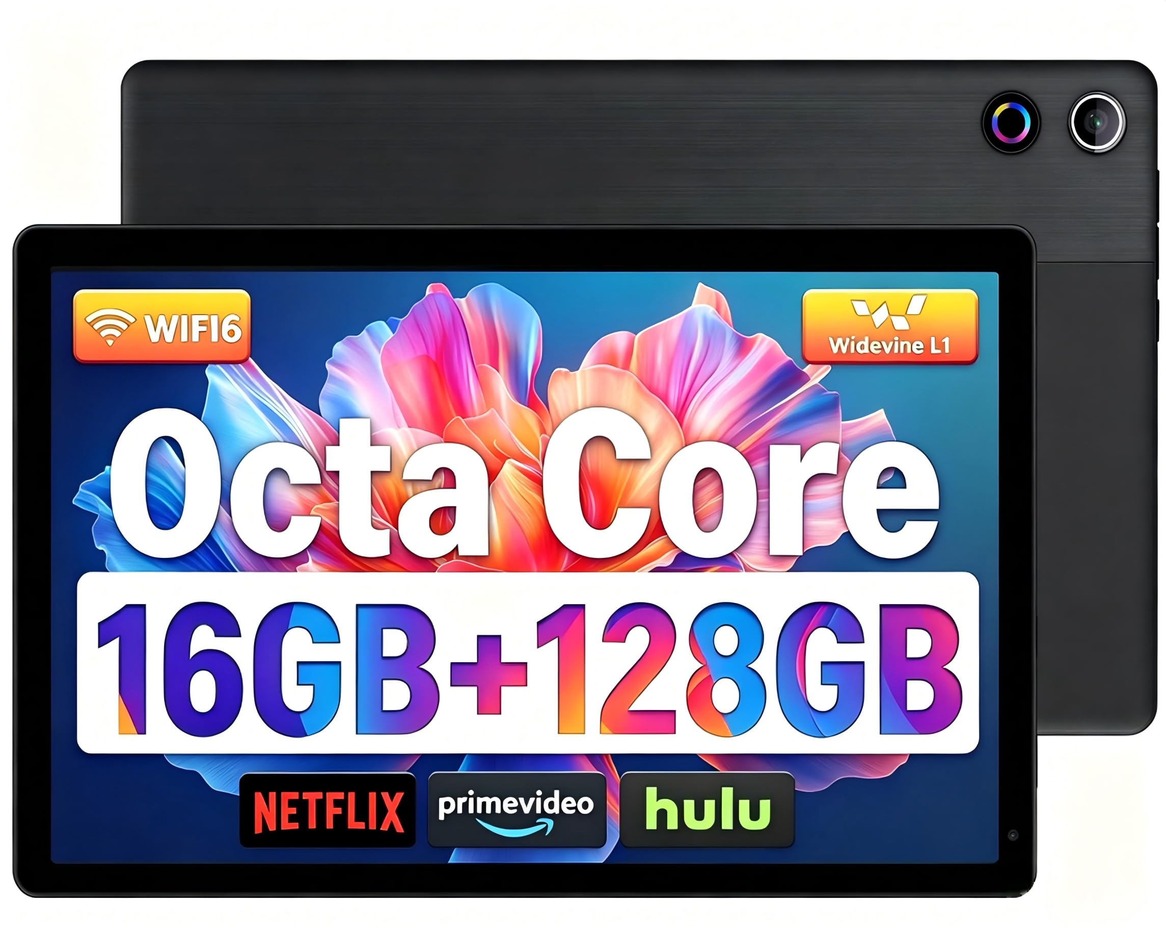 Ainmel Android Tablets, 10.36 Zoll Tablet, 10GB RAM 128GB ROM(1TB TF Expand), Octa Core, 1280 * 800 HD, 5G WiFi 6, BT 5.3, 5000mAh, Widevine L1, Dual Kamera Face ID Tablets Tab Pad (Grau)