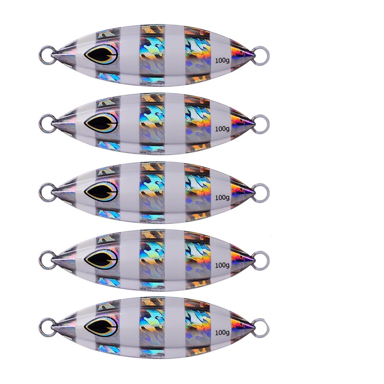 INEOUT 5 Pz/Set 40g60g80g100g200g Luminoso Jigging Richiamo di Pesca Metallo Jig Cucchiaio Pesca Shore Esche Pesce Tonno Esca Acqua Salata Mare