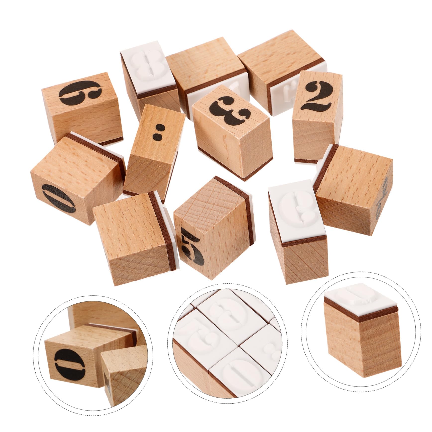 VILLCASE 5 Sätze Hölzernes Siegel Retro-holzstempel Bastelstempel Handgefertigte Holzstempel Stempel Für Das Handwerk Diy-stempel Aus Holz Handwerk Stempel Scrapbook-versorgung Diy Zubehör