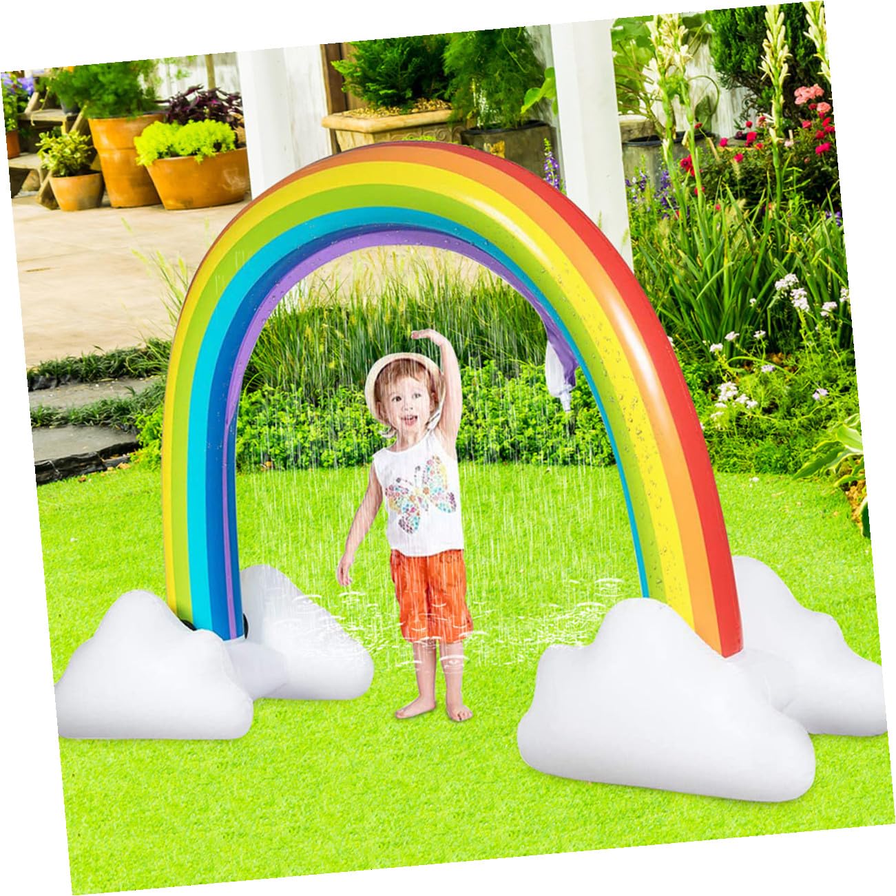 Jouet Arroseur Arche Arc-en-Ciel Gonflable PVC 1 Pièce