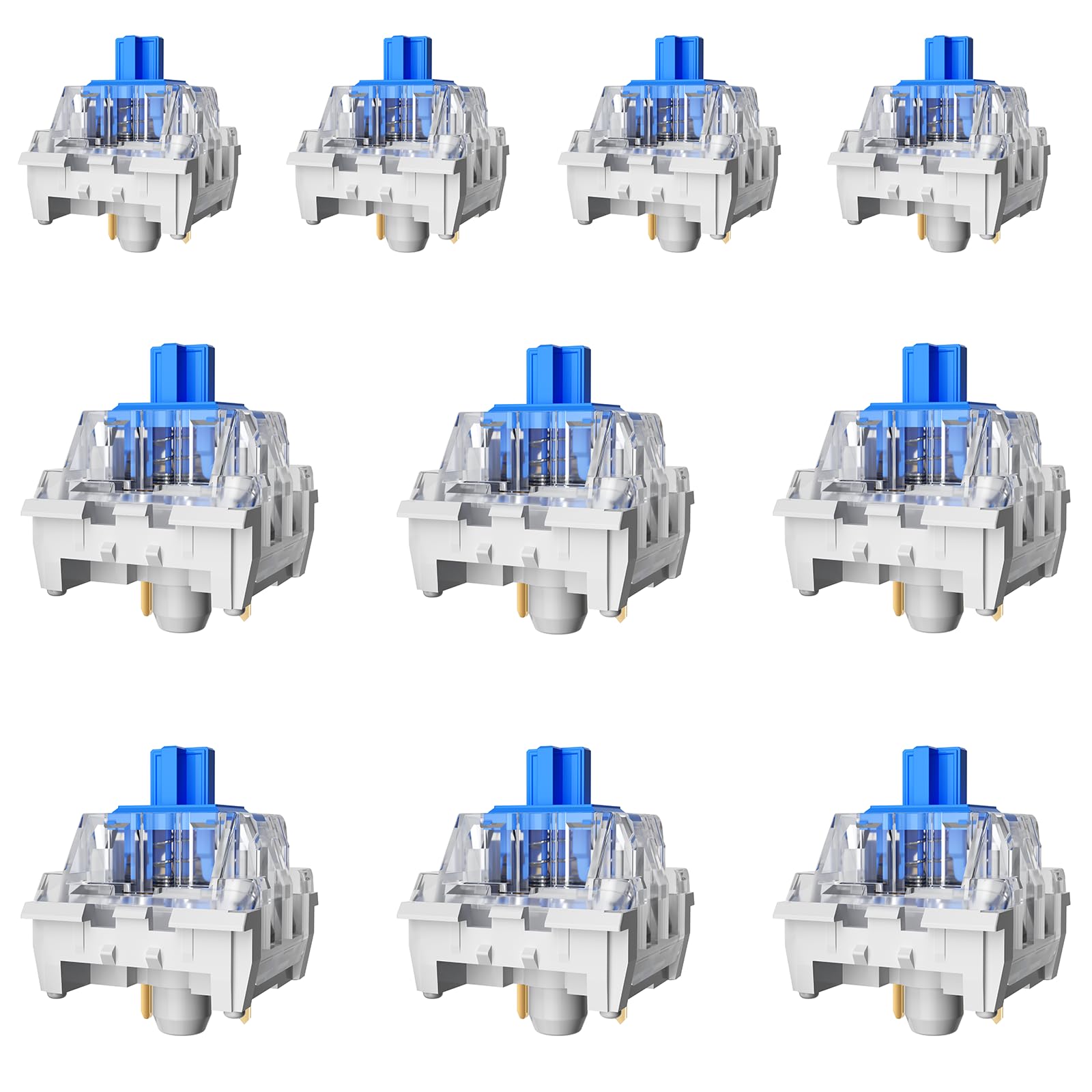 ZhouWang Blue Switch,Dustproof Click Switch,Crisp clicking Sound with Strong Tactile Feedback, Suitable for clickers for 3D Prints and Mechanical