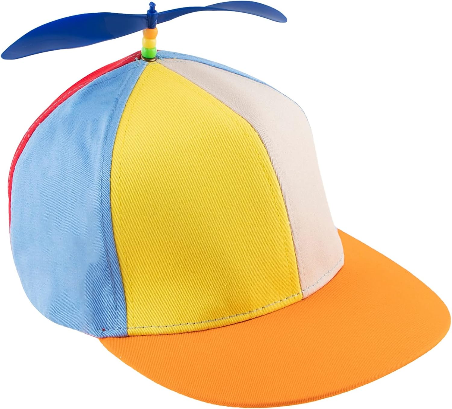 Framendino, Orange Flat Brim Adult Rainbow Propeller Hat