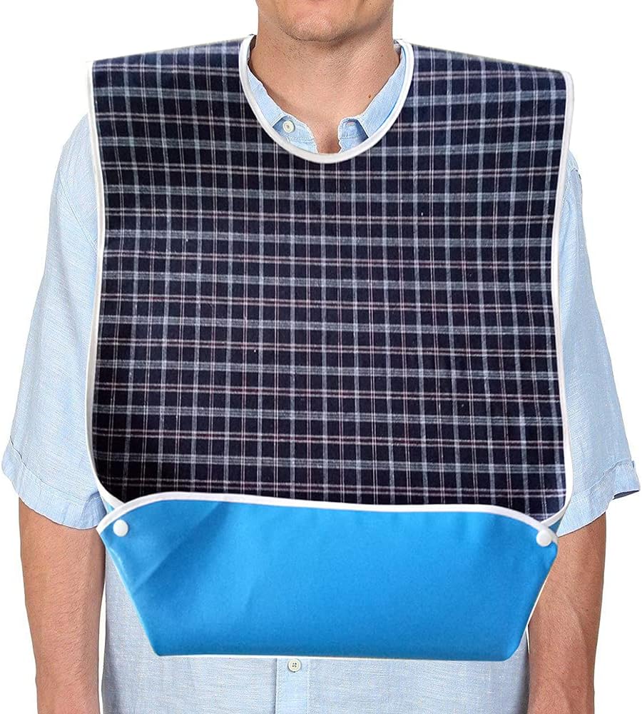Adult Bibs Waterproof Eldly Bibs Washable Adult Mealtime Feeding Bibs