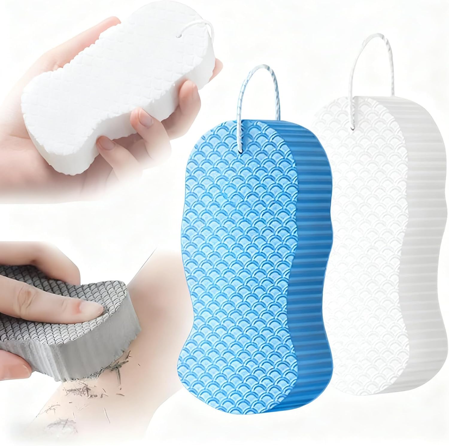 2026 New Exfoliating Sponges Super Soft Bath Sponge,2/4pcs Super Soft Exfoliating Bath Sponge, Exfoliating Bath Sponge for Adults (2PCS-C)