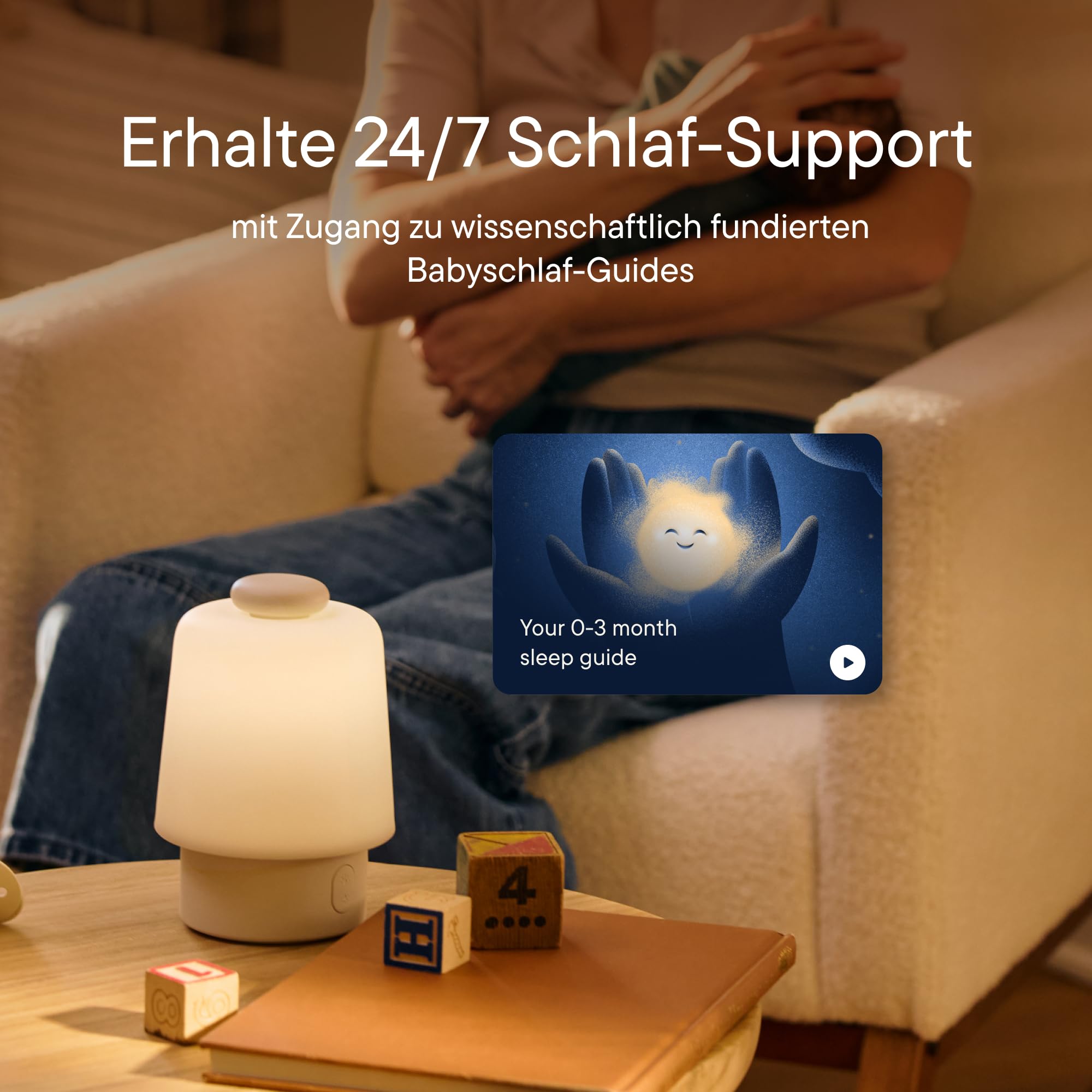 Hatch Baby Soundmaschine & Nachtlicht – Baby White-Noise-Maschine und Licht, Schlaftrainer, Routinen-Builder, Time-to-Rise-Wecker für Baby- und Kinderzimmer