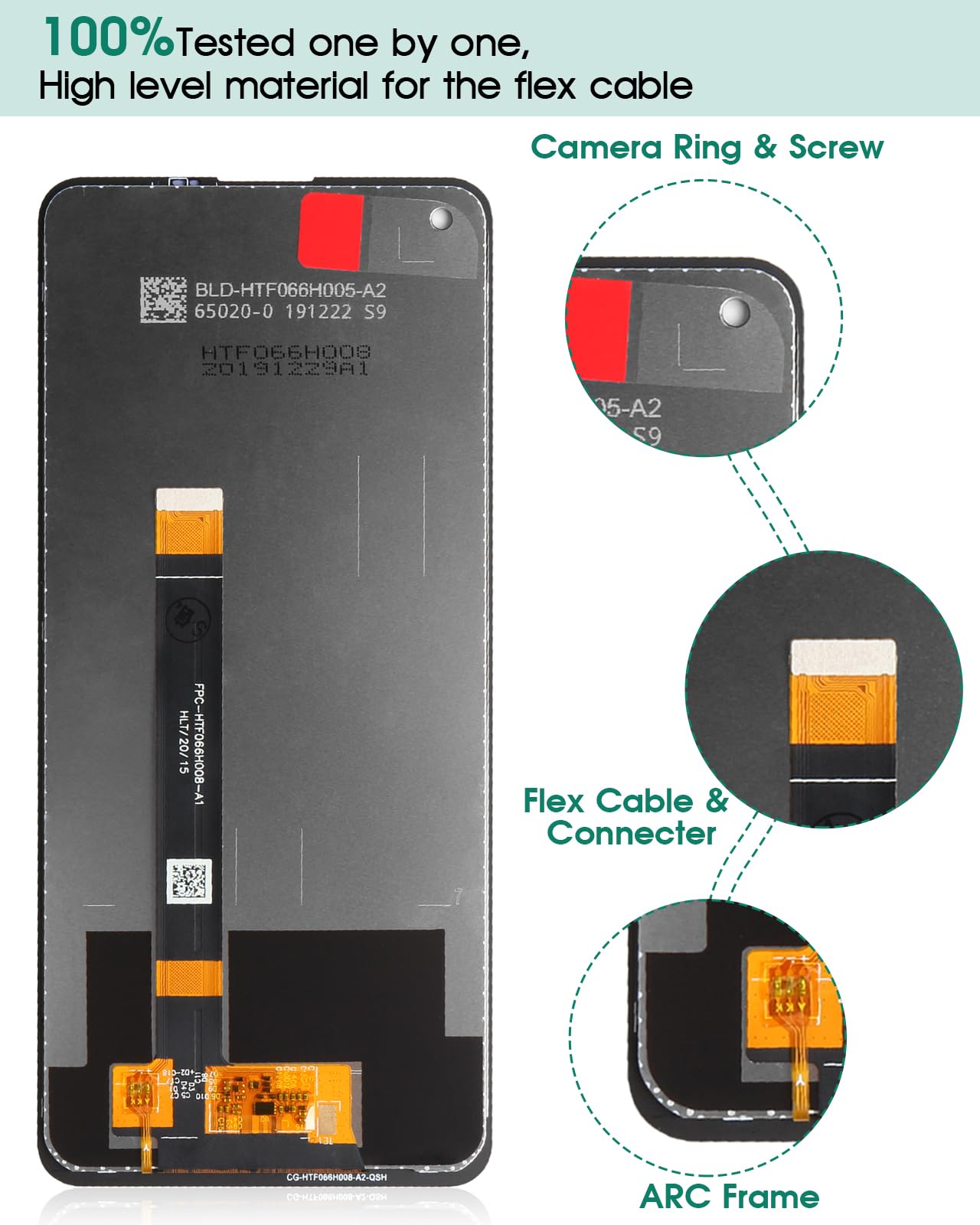 DISPLAY LG K51S LMK510 SCHERMO SCHERMO FRAME PARI A ORIGINALE LCD Touch Vetro - Foto 4