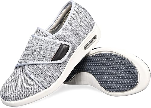 W&LESVAGO Zapatos para caminar diabĂ©ticos de ancho ancho ancho para mujer con cierres ajustables, tenis ligeros antideslizantes con cojĂn de aire W&LESVAGO Zapatos para caminar diabĂ©ticos de ancho ancho ancho para mujer con cierres ajustables, tenis ligeros antideslizantes con cojĂn de aire