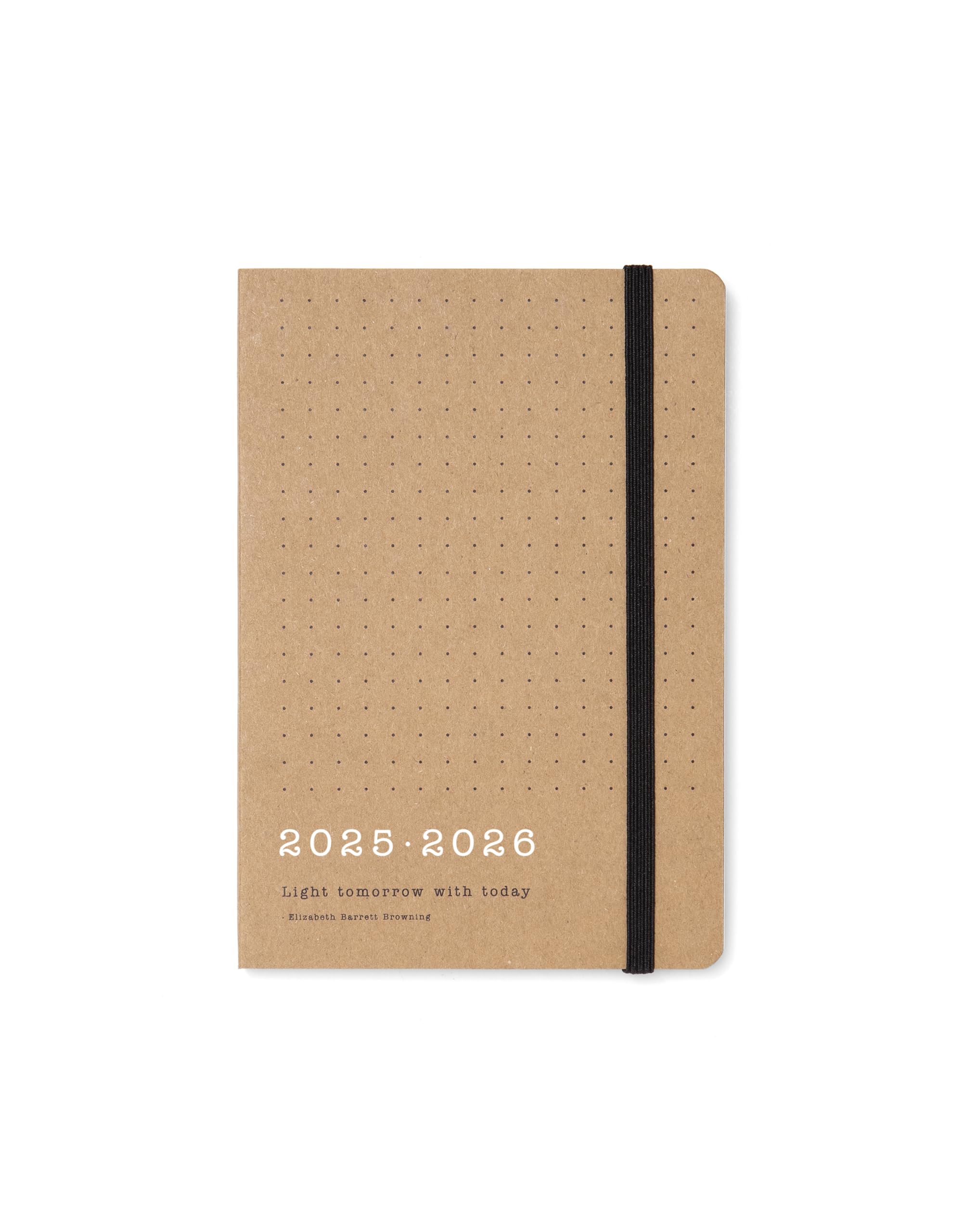 Letts of London Eco Writers Quotes A6 academic 2025/2026 day to a page with appointments diary - Brown Kraft 26-031483