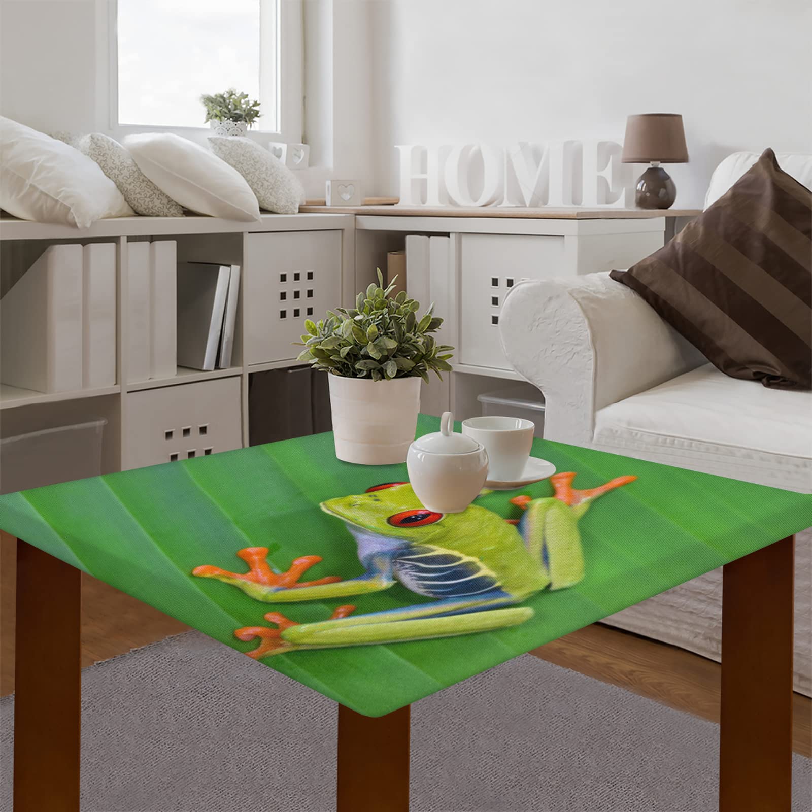 Quadratische Tischdecke Mit Weltkarten-Muster & Elastischem Rand – Wasserdicht, Rutschfest – Für Garten, Party, Terrasse – 116,8 X 116,8 Cm
