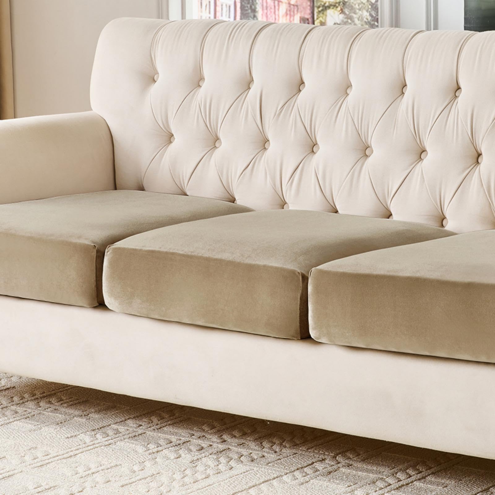 Buy Namdev Art's Velvet Sofa Cushion for Sofa with Zip Cover