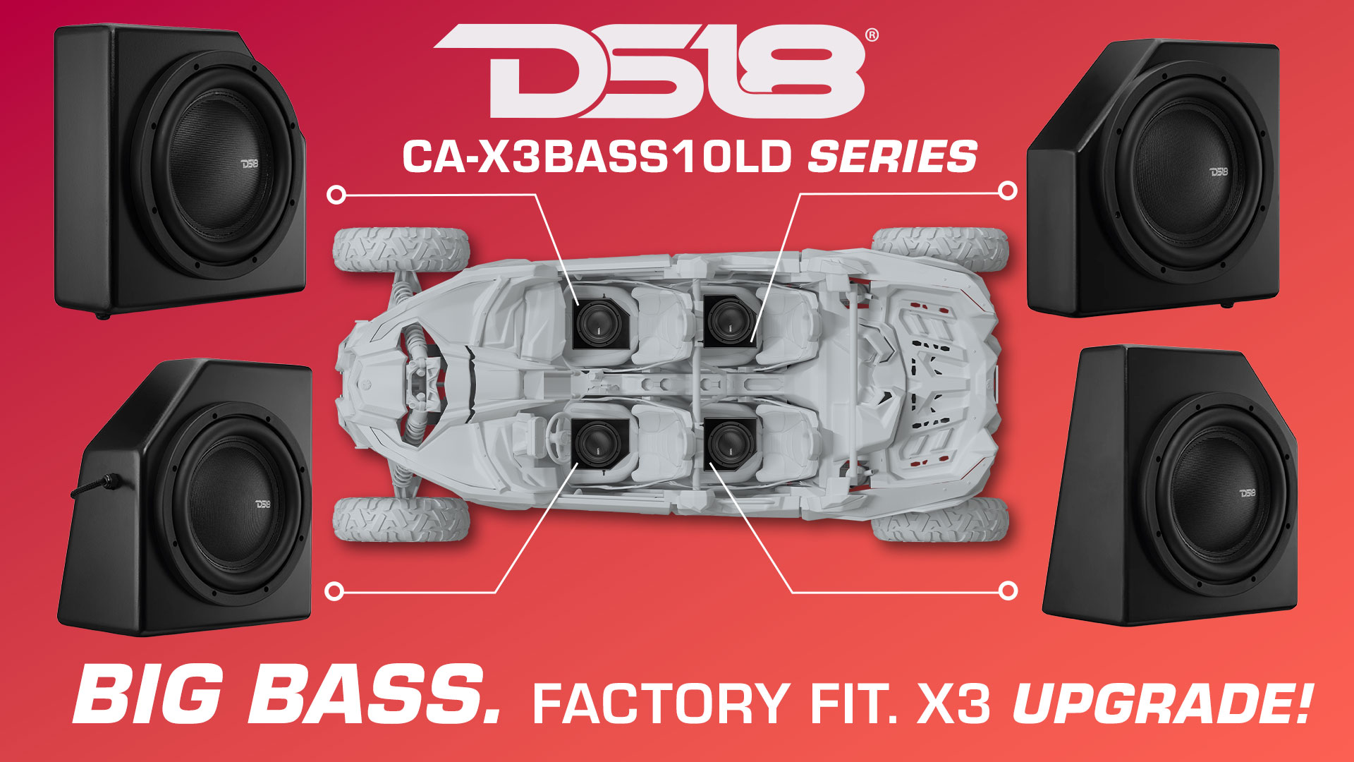 Amazon.com: DS18 CA-X3BASS10LD/PB Under Seat 10 Inch Subwoofer