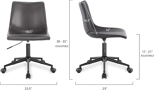Miniatura 3 de POLY & BARK Silla de trabajo Paxton en gris