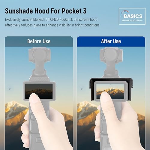 Miniatura 7 de NEEWER Funda protectora de bolsillo 3 con mosquetón y 2 fundas de sombrilla compatibles con DJI Osmo Pocket 3 Gimbal Camera, resistente a prueba de