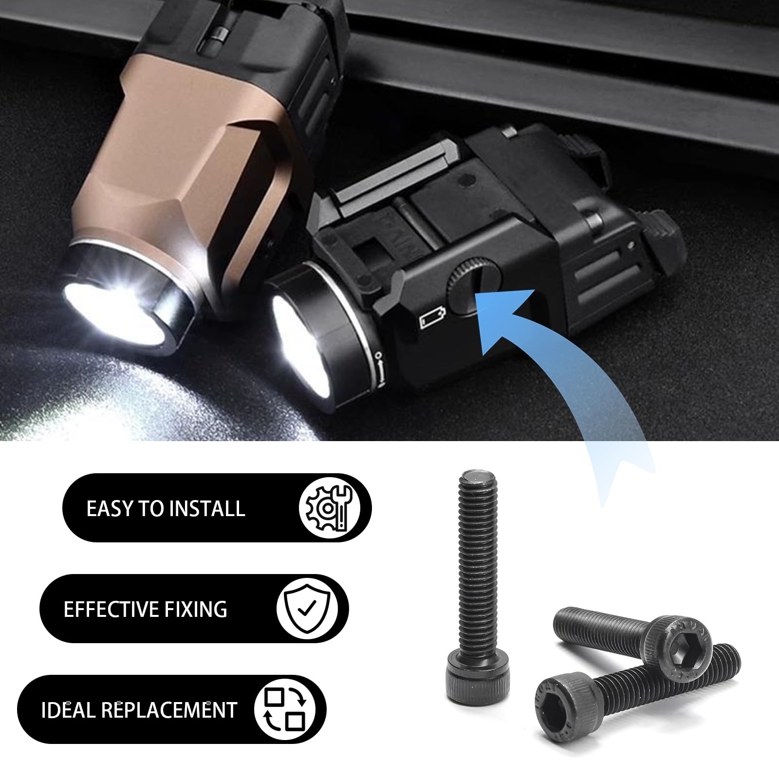 2 PCS Streamlight Replacement Parts, TLR Screw Kit, Screw Kit Replacement for StreamLight TLR7, 7A, 7 SUB, 8, 8A, 9, 10, RM, RM II, VIR II : Industrial & Scientific