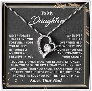 INIFIS To My Daughter Gifts from Dad, Birthday Gifts For Daughter from Mother, Daughter Gifts From Mom, Badass Daughter Necklace Gift From Dad, Father Daughter Gifts From Mom, Christmas Graduation Wedding Gifts for Daughter