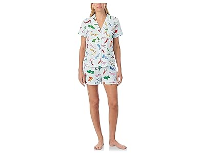 Kate Spade New York Short Sleeve Brushed Jersey Boxer Pj Set Women