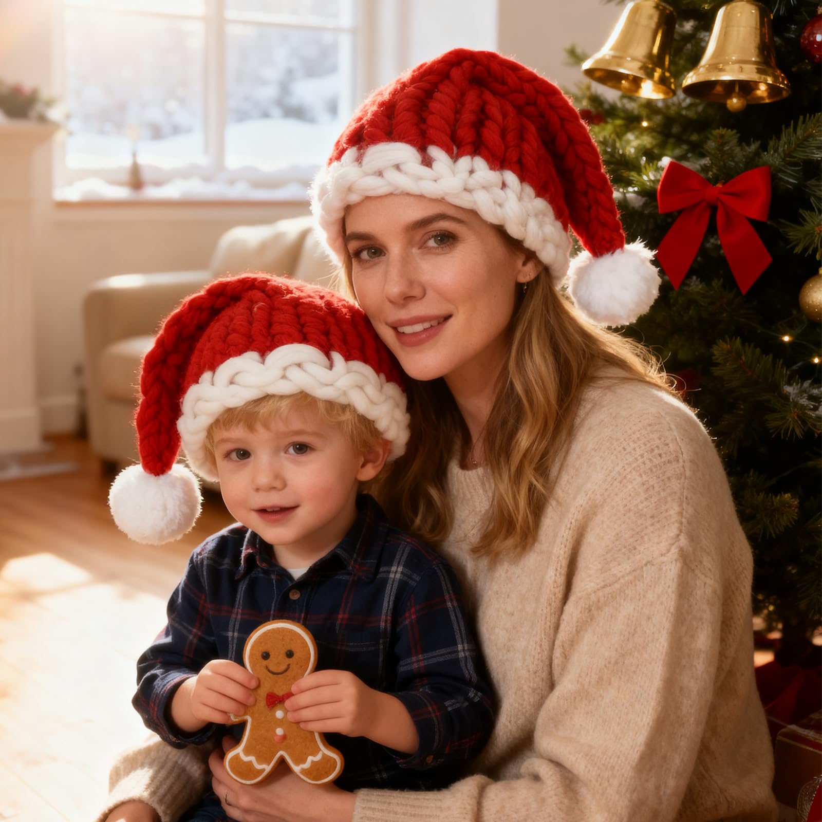 TAGVO Christmas Hat for for Men and Women Fancy Dress Santa Hat, Christmas Fun Hats Santa Costume for Xmas Party - Image 3