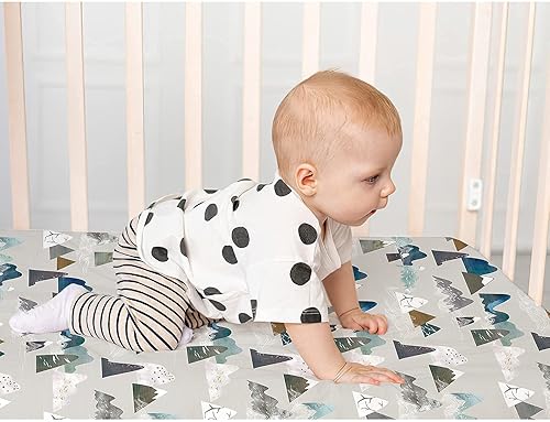Miniatura 3 de Sábana para cuna y cambiador, ropa de cama de guardería de montaña, sábanas de montaña para colchón de bebé