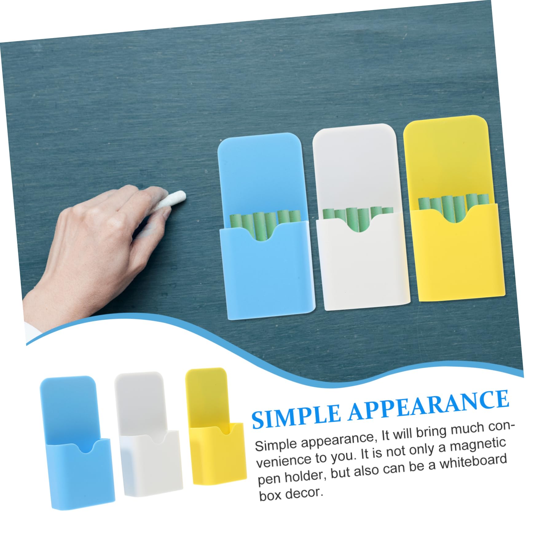 OSALADI 4 Set Portapenne Magnetico Per Lavagna Organizer Per Ufficio E Scrivania Design E Facile Usare Resistente E Adesivo Su Metalliche 3 Pezzi * 4
