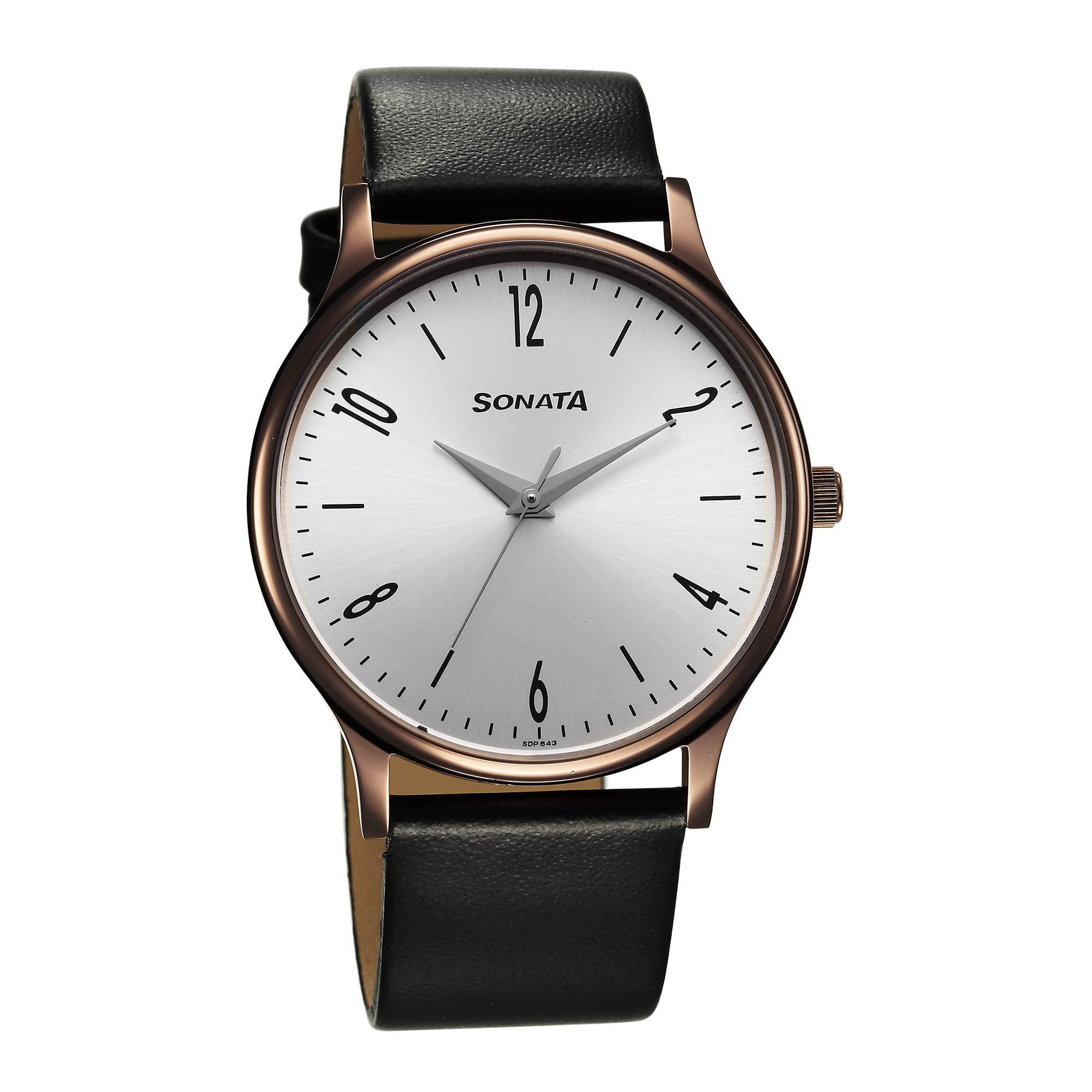 Sonata Aspire Quartz Analog Silver Dial Leather Strap Watch for Men-77105QL03W (B0CDXNCH42) Amazon Price History, Amazon Price Tracker