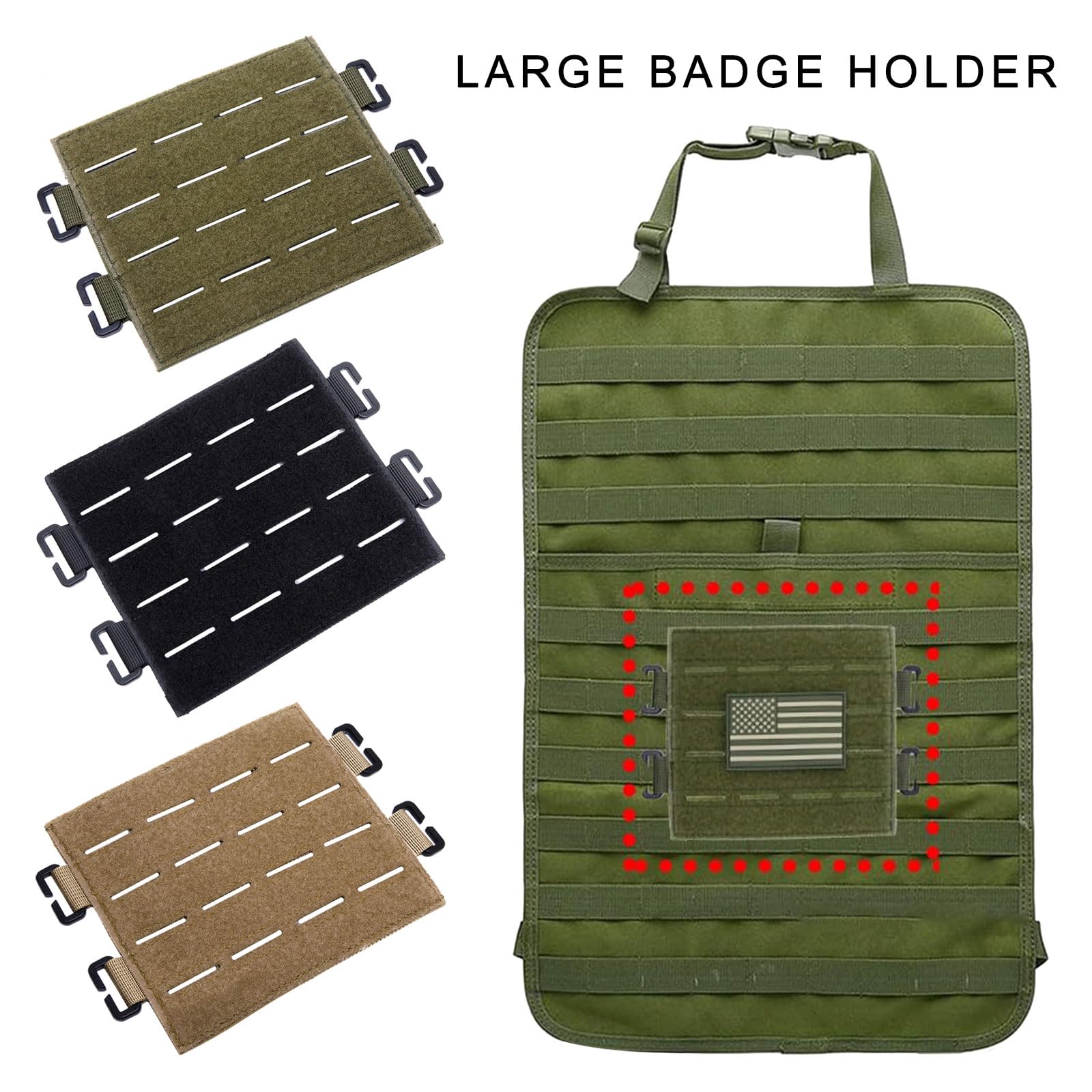 Amazon.co.jp: pumpumlia 7インチ Molles ワッペン パネル フックと