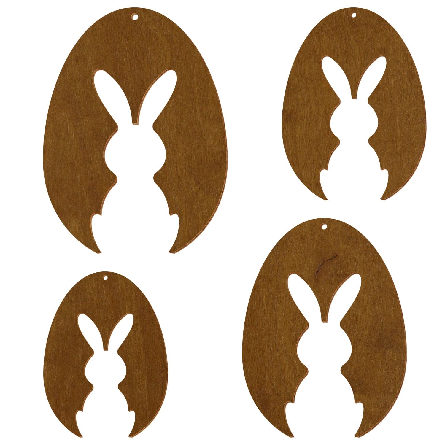 Uova di Pasqua in legno colorato V2, teak, decorazione per Pasqua, motivo uovo di Pasqua 16, altezza (dimensione): 44 cm di altezza