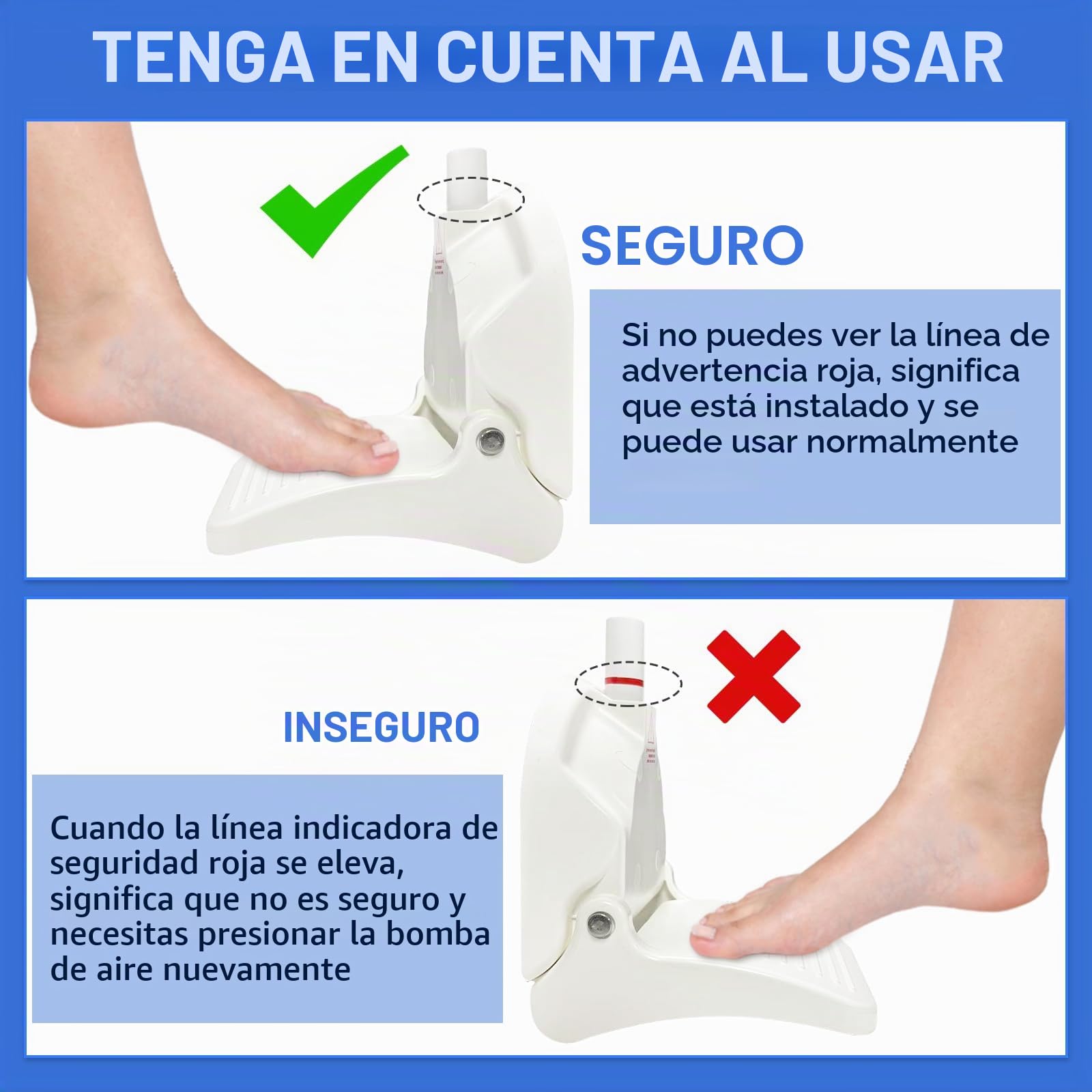 Reposapiés de ducha mejorado para afeitarse piernas con ventosa