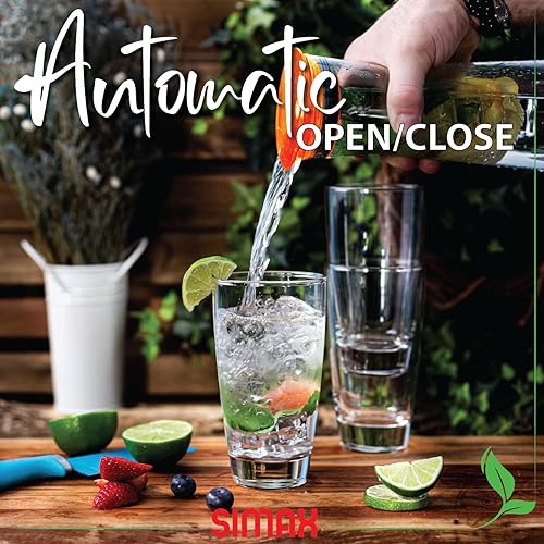 Miniatura 6 de Simax Glassware - Jarra de vidrio transparente  Fácil de verter, vidrio de borosilicato, apta para lavavajillas, capacidad para 1 cuarto de galón