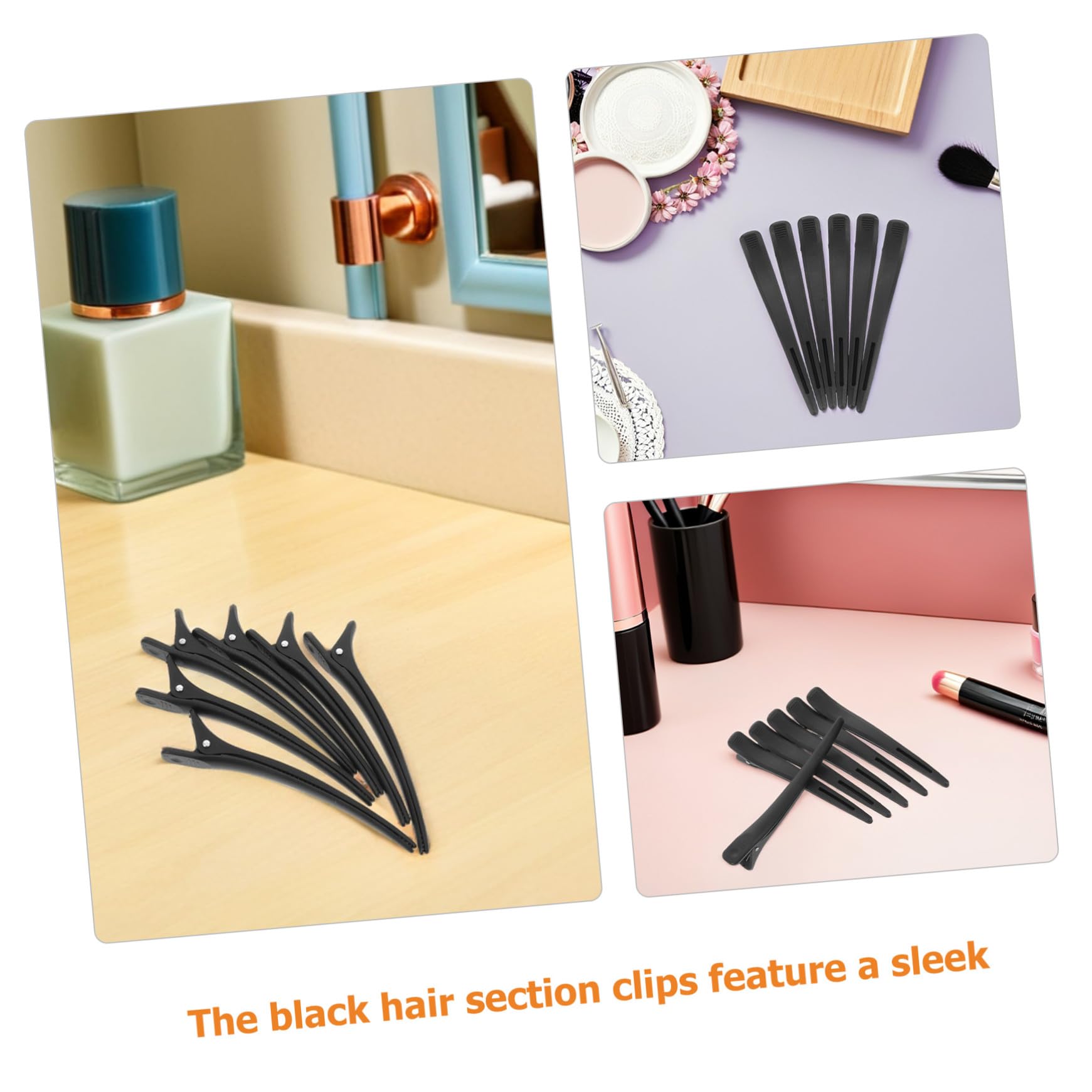 FRCOLOR 20 Pezzi Mollette Capelli Donna Antiscivolo Senza Pieghe per Parrucchieri Fermagli Sezionatori per Styling e Colorazione Clip per Capelli Sottile o Spesso Strumenti Salon