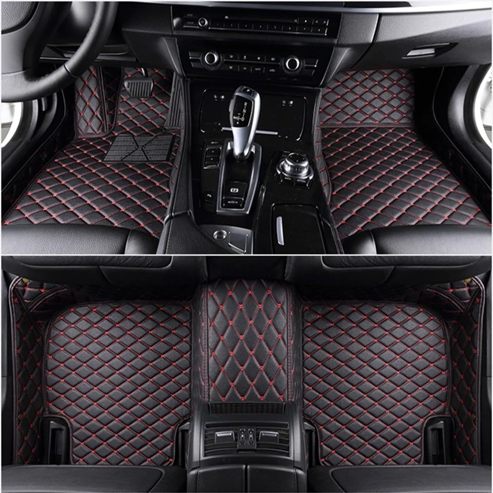 Tapis Sol Voiture Volvo V60 Imperméable et Antidérapant Noir Rouge