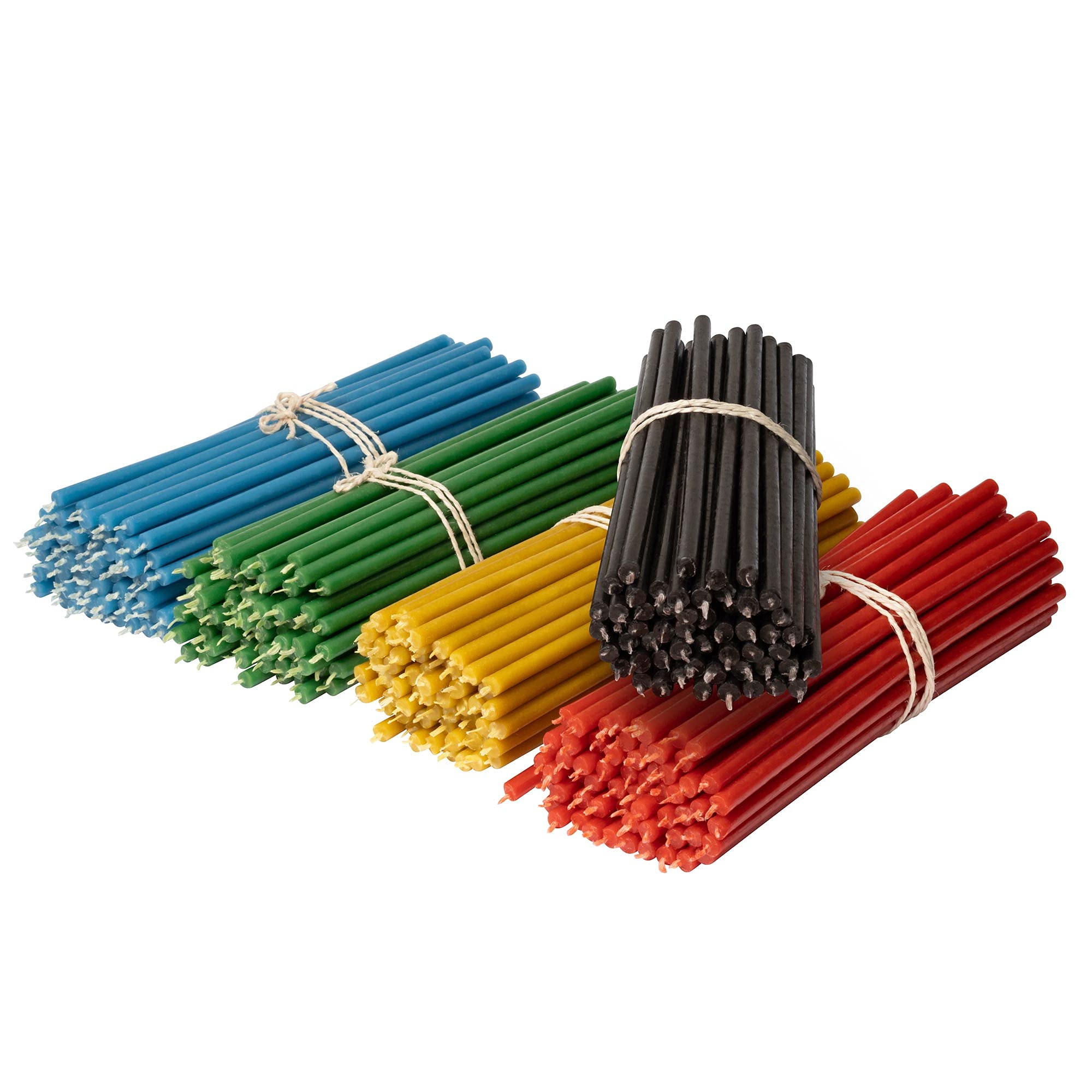 Diveevo Ritualkerzen Nr. 80 - 20 Schwarze Bienenwachskerzen Geweiht Für Meditation & Rituale