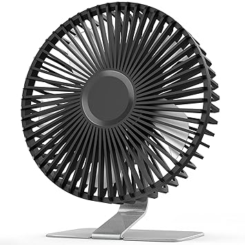 SLENPET 6 inch USB Desk Fan, Upgraded Strong Airflow, 4 Speeds, Ultra-quiet, 90 Degree Rotation for Better Cooling, Portable Mini Powerful Desktop Fan, Small Personal Cooling Fan for Home - Silver