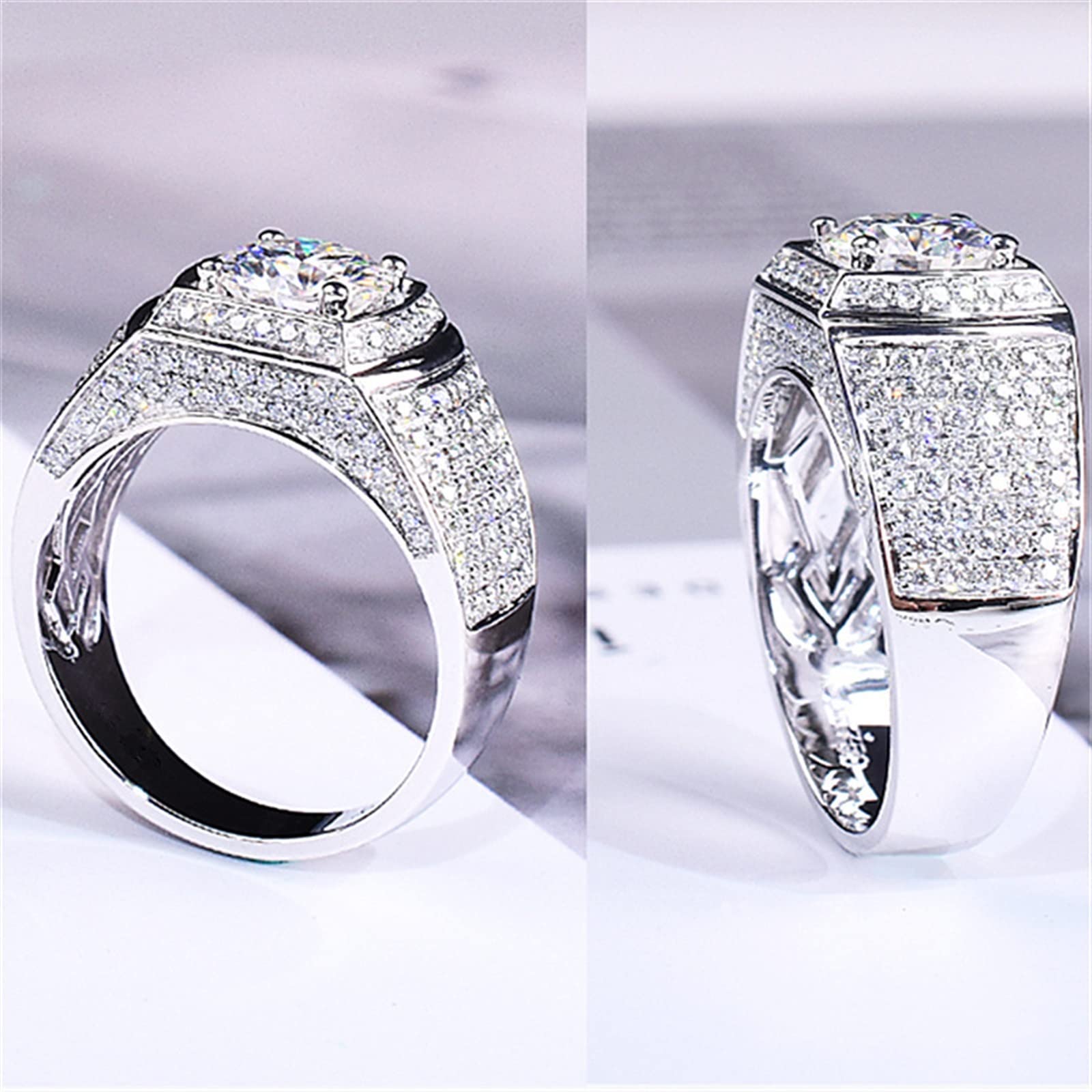 ダイヤモンド リング メンズ オニキス ダイヤモンド メンズリング 脇石ダイヤモンド 0.13ct
