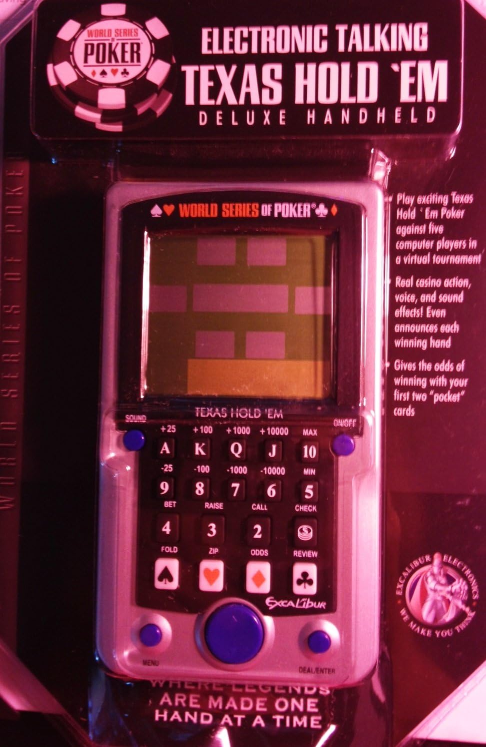 World Series of Poker Electronic Talking Texas Holdem Deluxe Handheld