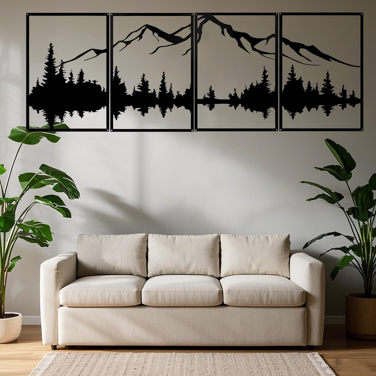 Set Di 4 Decorazioni da Parete in Metallo, Per Camera