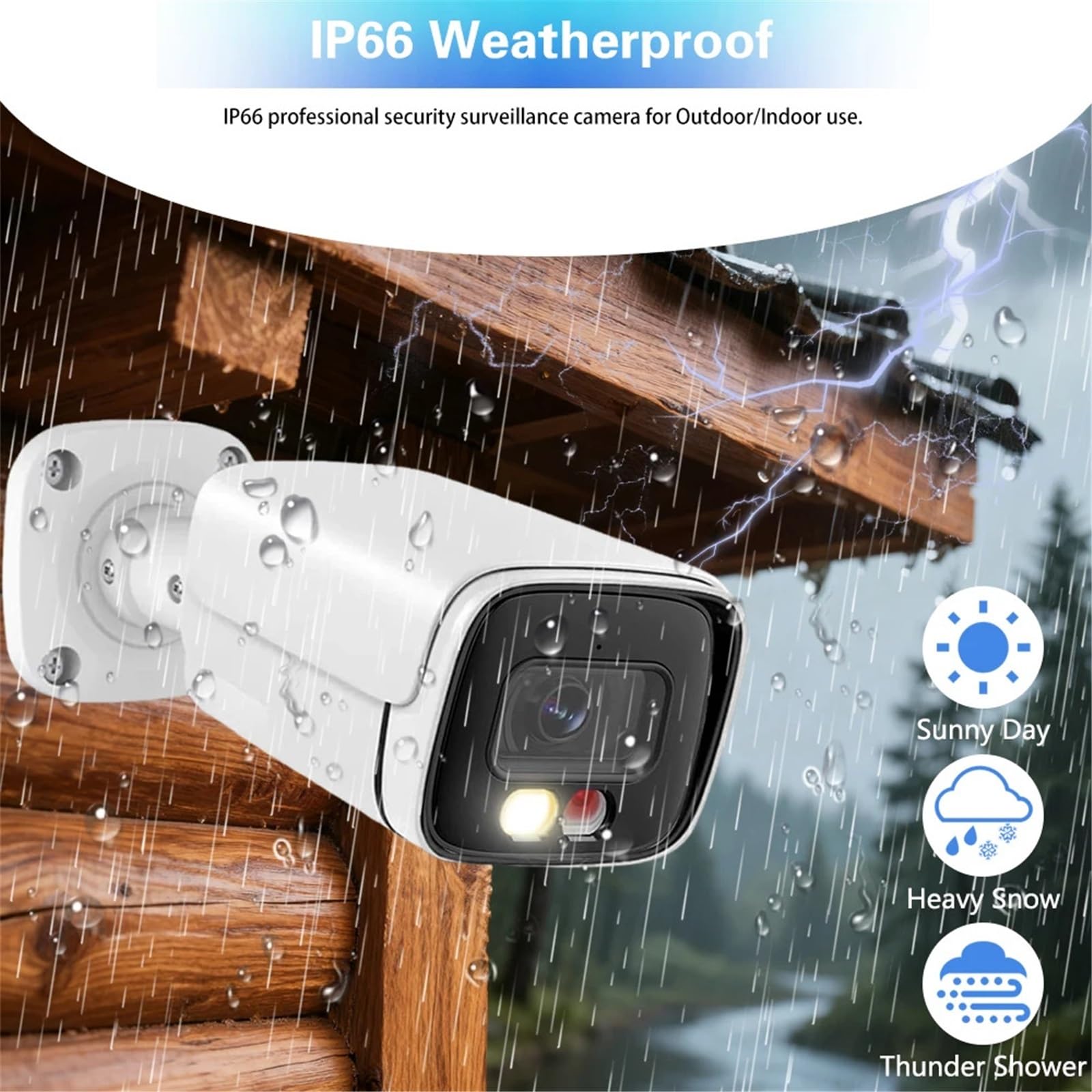 Sistema di telecamere IP di Sicurezza Tuya Poe 4K 8CH Sistema di telecamere CCTV di rilevamento Umano da 8MP Kit di videosorveglianza AI P2P(8CH NVR 4Camera)