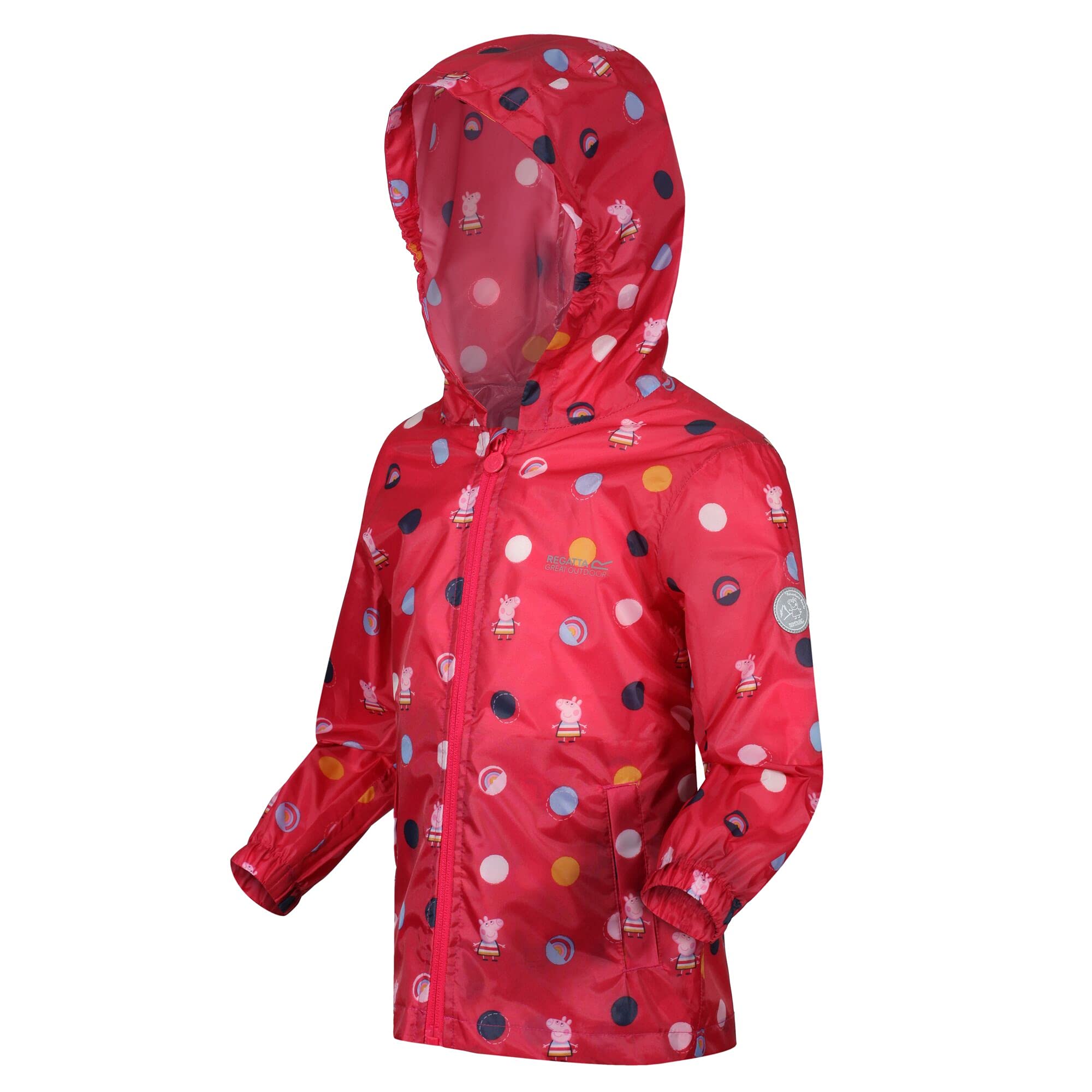 Regatta Boys & Girls Unisex Peppa Pig Pack It Waterproof Shell Jacket