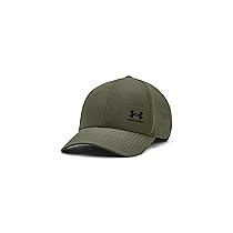 Under Armour Uomo ISO-Chill ArmourVent Stretch, Cappello con Visiera Curva Traspirante, Leggero e Resistente, Cappellino da Corsa con Fori di Ventilazione,Marine OD Green, Black,S, M