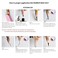 Vista 6 de FZANEST - Gel de base de goma para uñas, esmalte de uñas de gel transparente de formación, capa base de goma elástica, gel de extensión en una