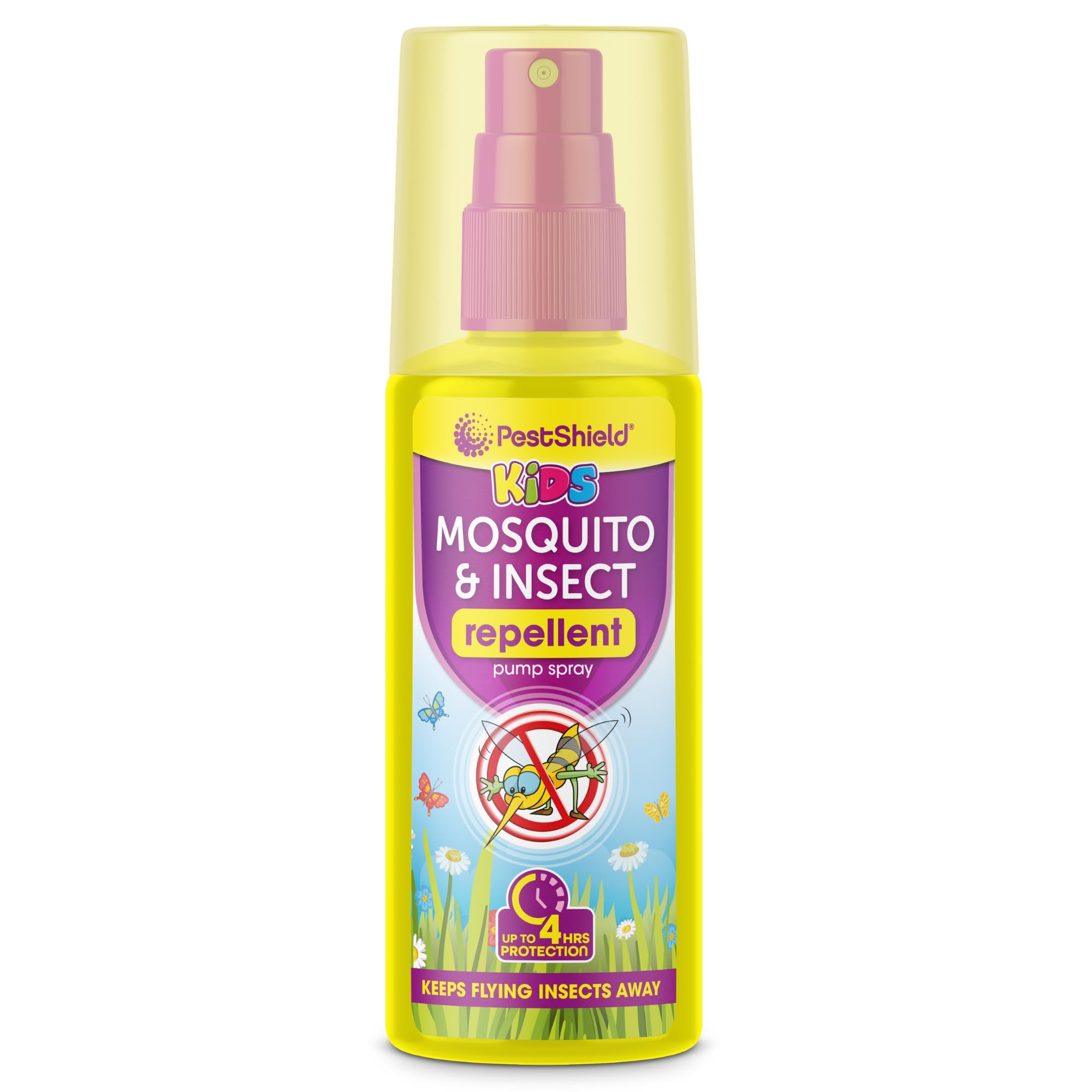 Pestshield Mosquito & Insect Repellent Pump Spray for Kids | Up to 4 Hours Protection from Flying Bugs, Insects, Mosquitoes - Childrens (120ml)