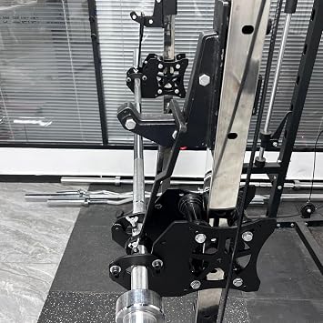 Smith Machine, Strength Training Squat Racks, Multi-Function Workout Cage accessories with Pulley System, with Two LAT Pull Bar and Hooks, Suitable for 2*2,2.4*2.4,3*3 Power Rack