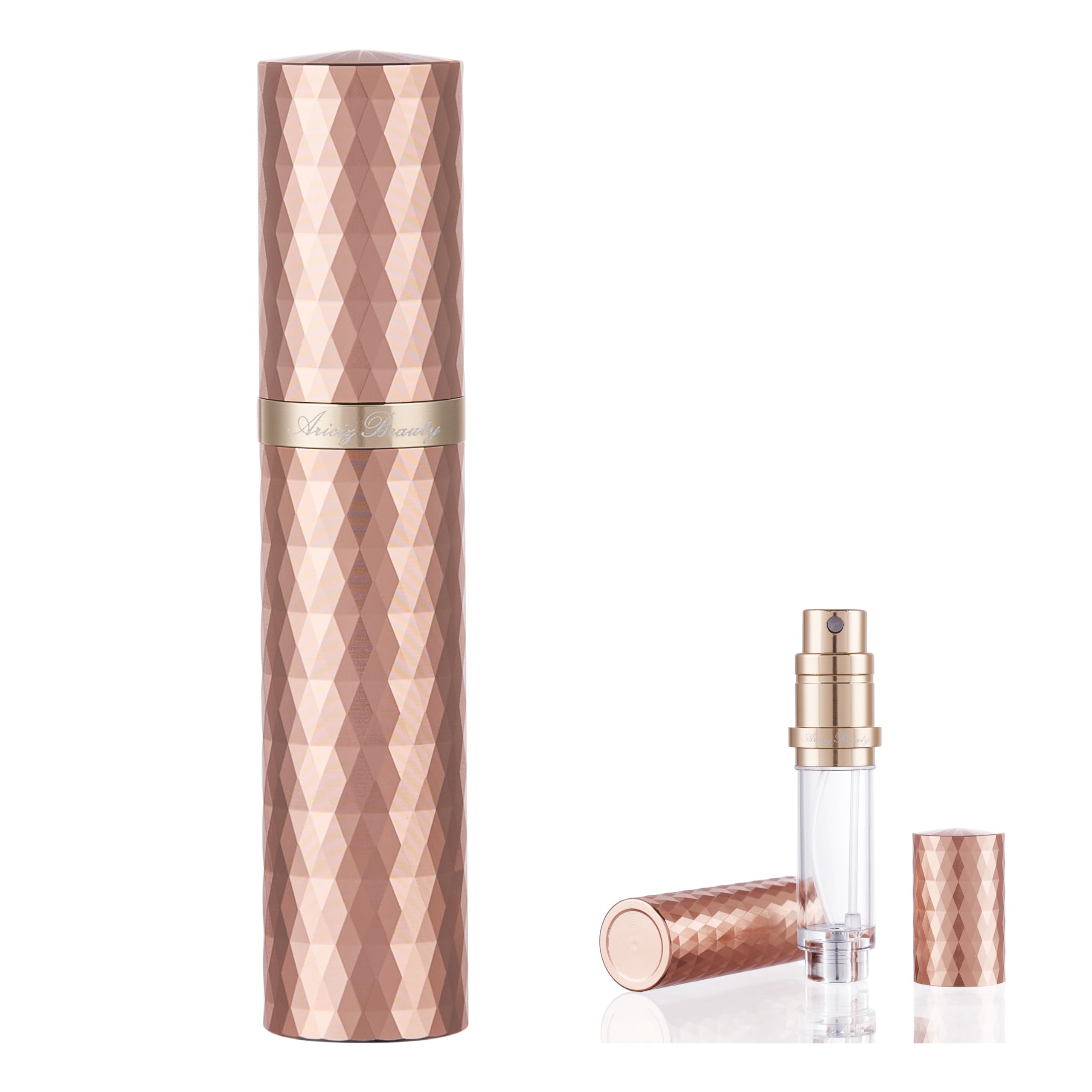 Travel Mini Refillable Fragrance Perfume Atomizer 0.17fl.oz/5ml. Cologne Pocket Recyclable Portable Sprayer Bottle for perfume. Scent Pump Case Dispenser for Men and Women