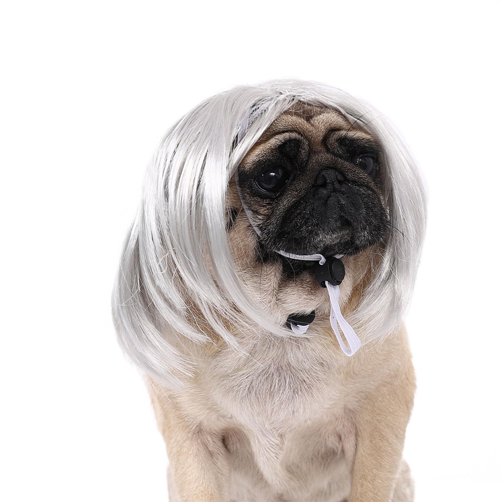 MICFENY Pet Hairpiece Wigs Costume Dog Wigs for Small Large Pet Colorful Hairpiece for Dress Party