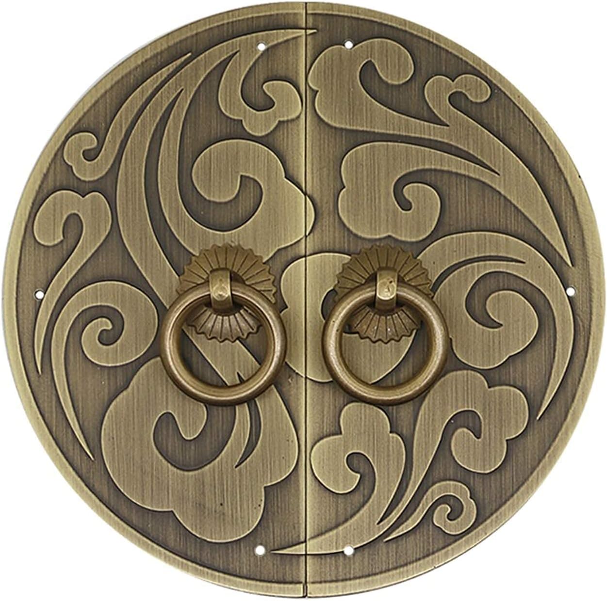 Deluxe Wall Decor Renovator's Supply Round Door Knocker Ring Cabinet Handles Knocker Knobs Metal Dresser Bronze Gate Handles Add for Indoor and Outdoor Entryway Furniture Craft Home Decor Ac (2