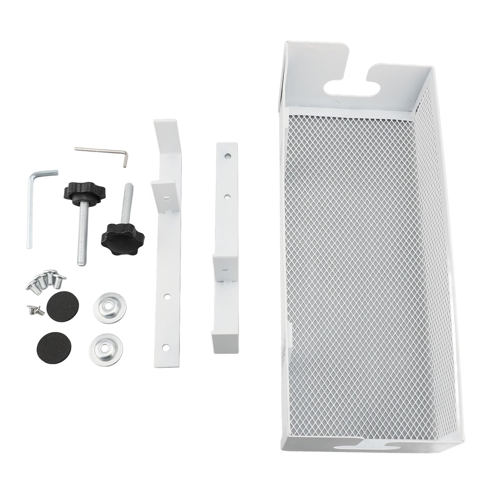 Under Desk Cable Management Tray | Mesh Cord Box with Clamp 