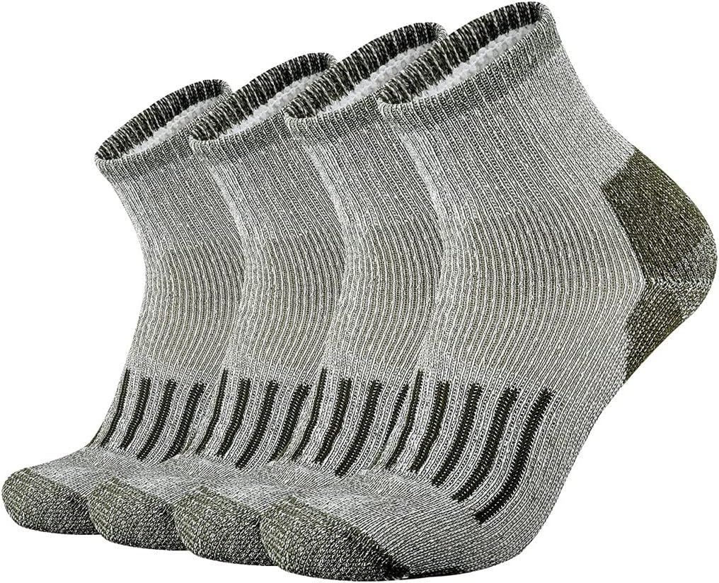 ASXDCP 4ペアウールソックスメンズウィンターサーマルアウトドアハイキングスキー重クッションローカットソックスセット(A)