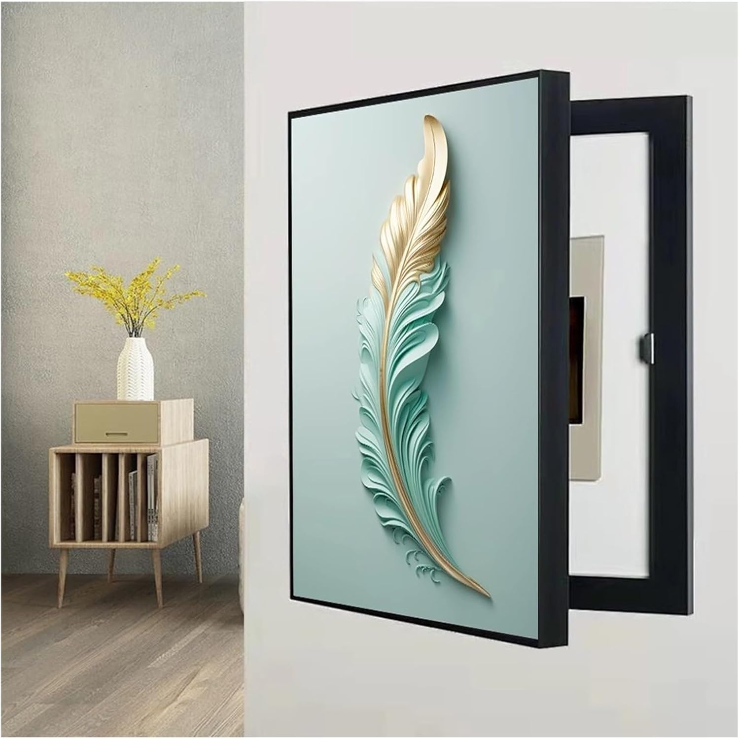 SCITOY Electrical Panel Cover Decorative Indoor Electrical Meter Cover Electrical Panel Hide Paintings Wall Mounted Electrical Panel Cover Meter Box Cover(C,35x45cm)