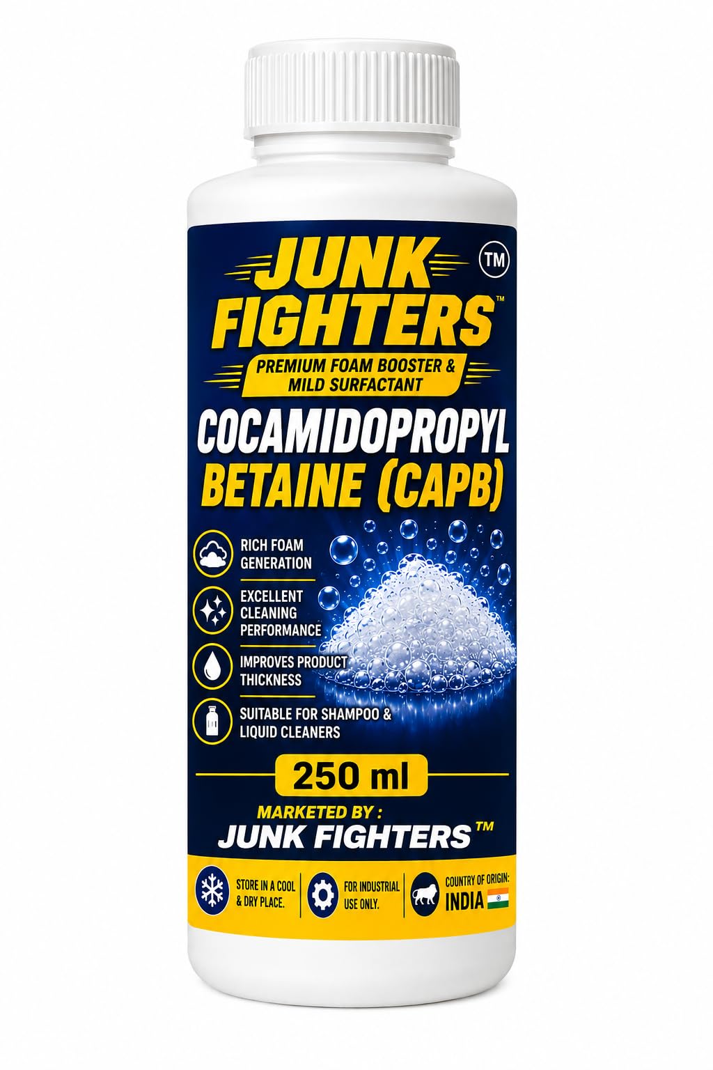 Cocamidopropyl Betaine (CAPB) Liquid 250ml | Mild Surfactant Foam Booster for Shampoo, Hand Wash, Body Wash, Face Wash, Liquid Soap & Cleaning Formulations | Water Soluble-picture-20
