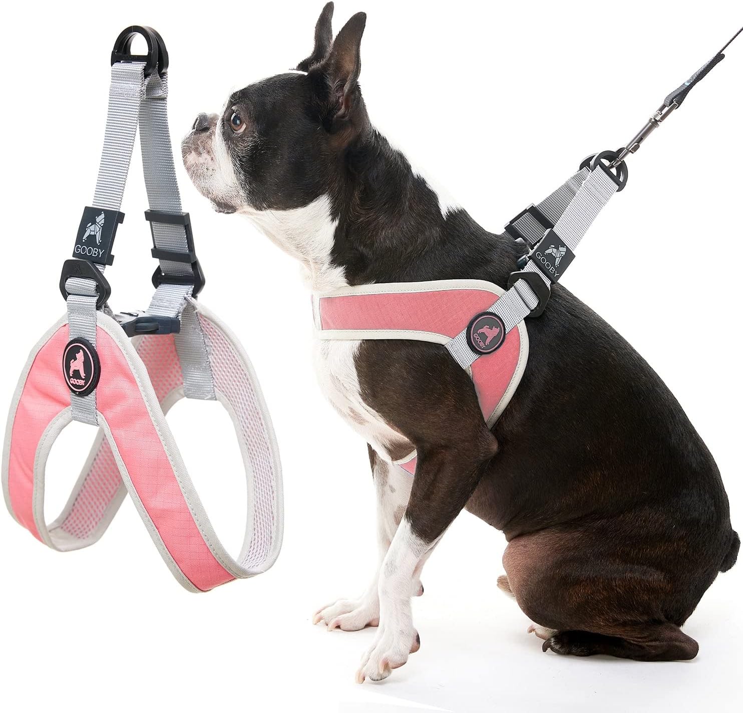 Gooby Simple Step in III Harness - Pink, X-Small - Small Dog Harness with Scratch Resistant Outer Vest - Soft Inner Mesh Harness for Small, Medium Dogs : Pet Supplies